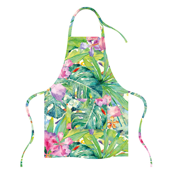 Microfibre Printed Apron - Painted Flower Pastels