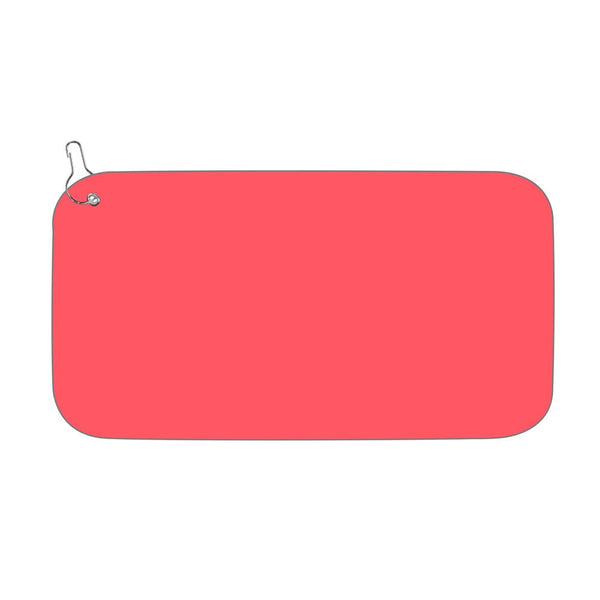 Microfibre Plain Golf Towel - Coral / Grey