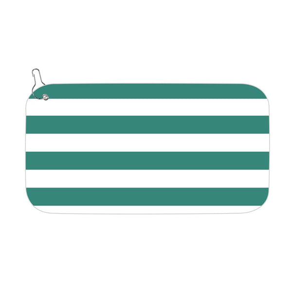 Microfibre Printed Golf Towel - Green Stripe