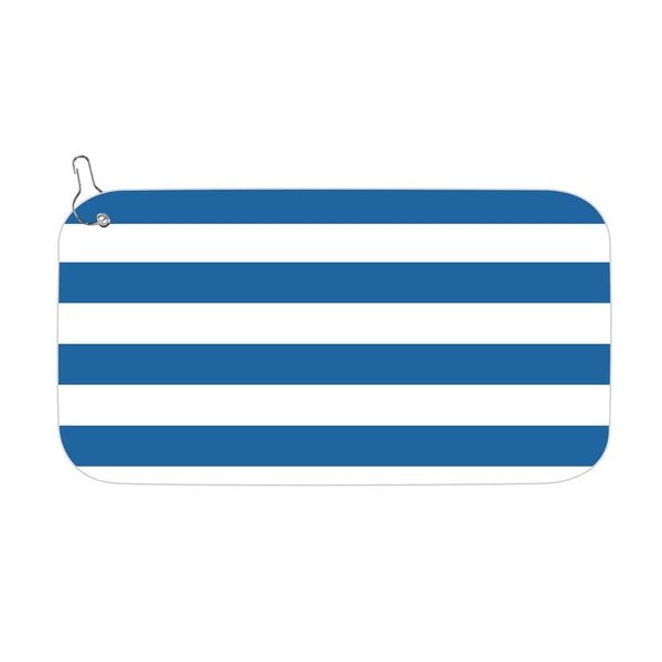 Microfibre Printed Golf Towel - Blue Stripe