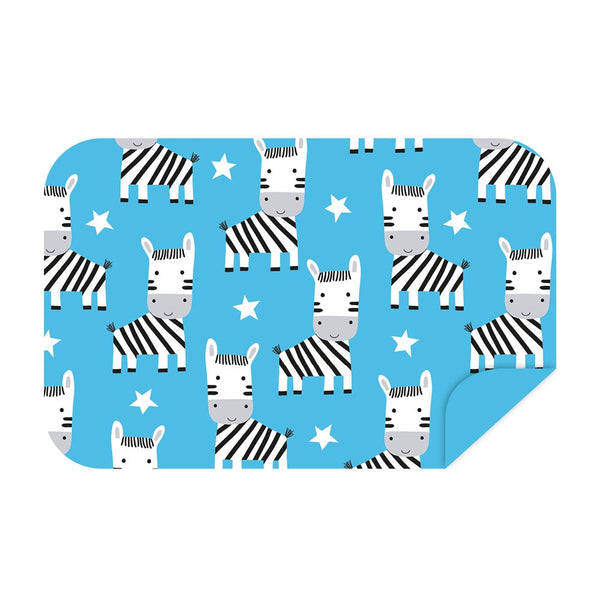 Microfibre L Double Sided Printed Towel - Staring Zebras